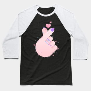 Korean Finger Heart Baseball T-Shirt